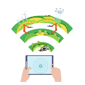 科技智慧农业植保服务无人机机器人种植gif图素材