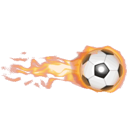 欧洲杯火焰足球炫酷特效红色gif图素材图片