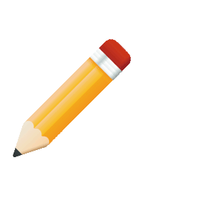 教育学习用品黄色铅笔写字画线标记gif图素材