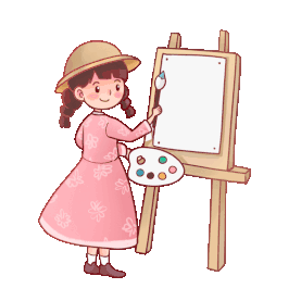 儿童暑期绘画画画美术培训班gif图素材