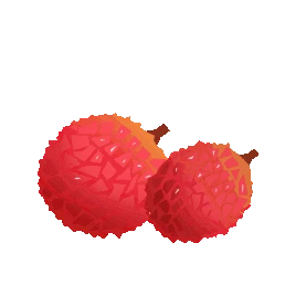 荔枝热带水果剥开红色动图gif