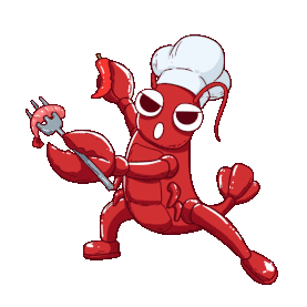 美食食物海鲜拟人小龙虾红色表情包gif图素材