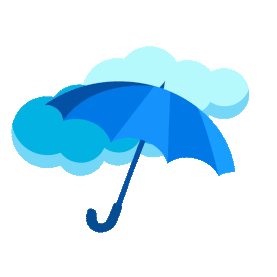 多雨打伞天气预报自然气象图标gif图素材