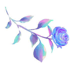 玫瑰发光梦幻蓝色花朵花浪漫gif图素材