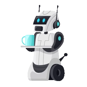 科技机器人人工智能AI端茶gif图素材