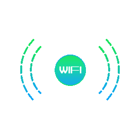wifi信号无线绿色发射扩散符号gif图素材