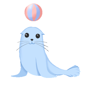 动物海洋生物海豹表演顶球可爱gif图素材
