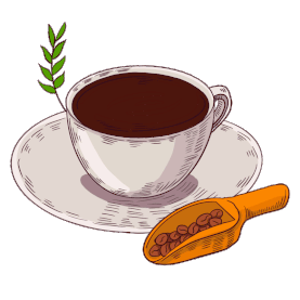 咖啡日咖啡饮品现磨咖啡绿植gif图素材