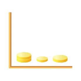金融统计数据柱状图折线图上升金币上涨gif图素材