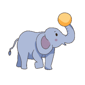 动物园马戏团表演活动动物大象顶球gif图素材