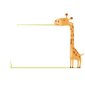 可爱动物边框长颈鹿吃树gif图素材
