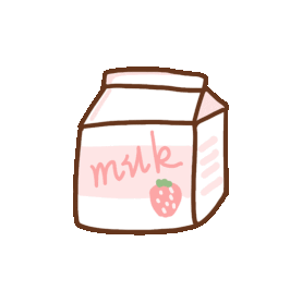 草莓味牛奶贴纸装饰可爱少女系粉色gif图素材