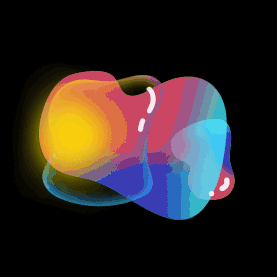 彩色不规则气泡泡泡漂浮呼吸图形酸性gif图素材