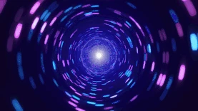 酷炫时尚潮流时空蓝紫色梦幻隧道闪烁穿梭视频背景动图gif  