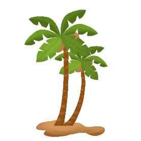 夏天旅游度假椰树椰子gif图素材