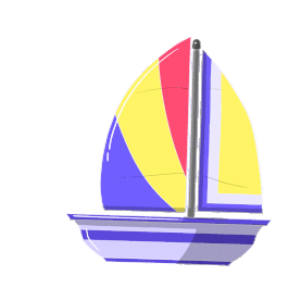 交通工具船帆船彩色gif图素材