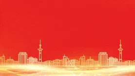 红色商务智能科技城市建筑视频背景gif图素材图片