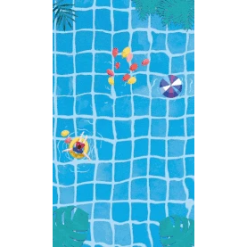 夏天清新蓝色泳池水面水纹竖版视频背景海报gif图素材