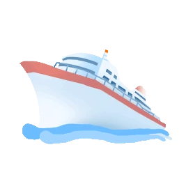 白色交通工具轮船渡轮gif图素材