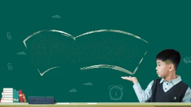 教育黑板教室培训机构学生男孩视频背景gif图素材