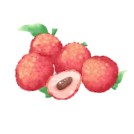 夏天水果荔枝美食红色动图gif