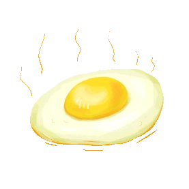 食物美食煎蛋鸡蛋热腾腾冒气gif图素材