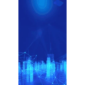 蓝色科技商务建筑城市线条光效竖版视频背景海报gif图素材图片