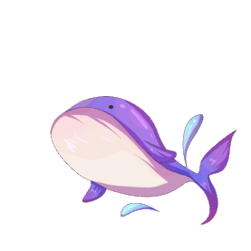 鲸鱼紫色海洋生物gif图素材