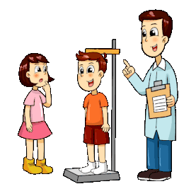 医疗检查儿童测量身高体检医生小孩gif图素材