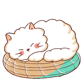 动物可爱猫咪睡觉的小猫软包包白色gif图素材图片
