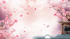 七夕情人节粉色浪漫花瓣花朵视频背景gif图素材图片