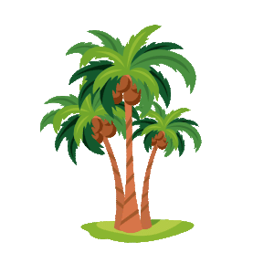 夏天度假旅游海岛热带椰子树树木gif图素材