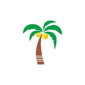 夏天海滩椰子树清新gif图素材