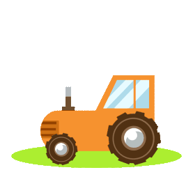 农场农用车拖拉机开动行驶gif图素材