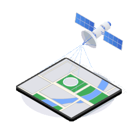卫星定位导航立体2.5D北斗GPS坐标地图gif图素材