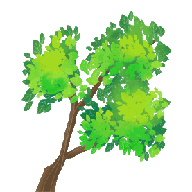 绿色小树树木树随风摇摆植物gif图素材