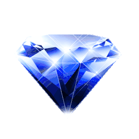 蓝色立体闪耀水晶钻石宝石gif图素材