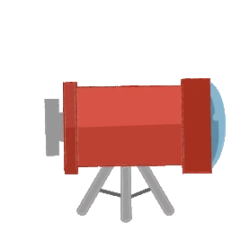 天文望远镜卡通gif图素材