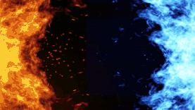 冰火对抗对决燃烧光效特效视频背景gif图素材图片