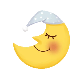 黄色月亮睡眠晚安好梦gif图素材