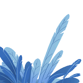 叶子植物蓝色底边装饰gif图素材