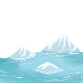 冰山冰川融化蓝色水面gif图素材