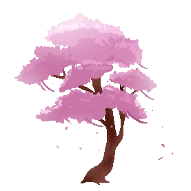 树木大树景观树落叶梦幻仙侠游戏树叶粉色植物gif图素材