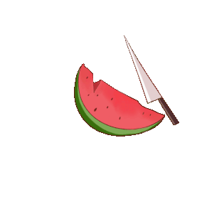夏天西瓜切西瓜水果切水果动图gif