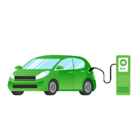 环保节能新能源汽车充电中绿色gif图素材