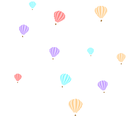 彩色热气球上升漂浮gif图素材