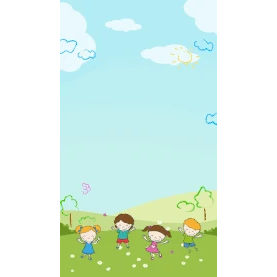 儿童欢乐嬉戏玩耍竖版视频背景海报彩色gif图素材