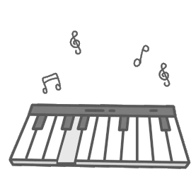 音乐钢琴弹奏音符漂浮gif图素材