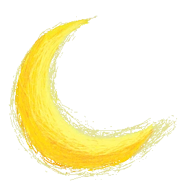 黄色月亮发光夜晚月牙gif图素材