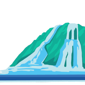 旅游瀑布自然景观水流山峰gif图素材